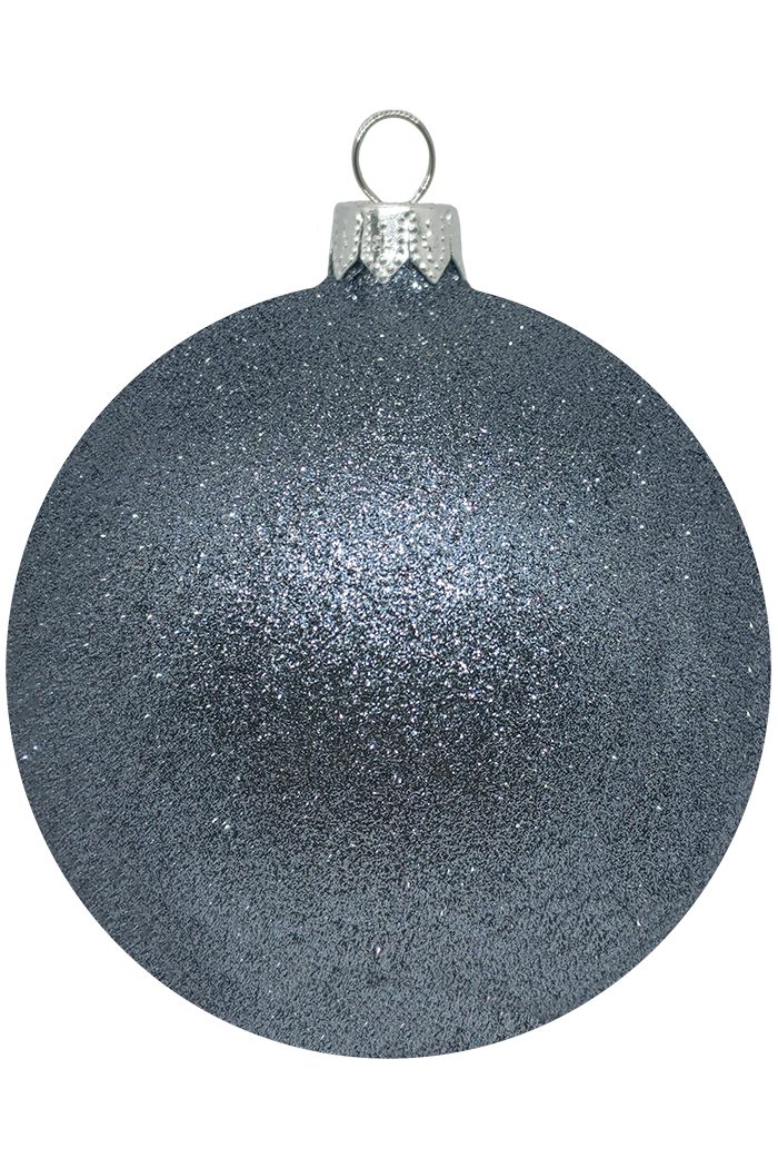 Пластиковый шар Искристый 11,5 и 13,5 см серый